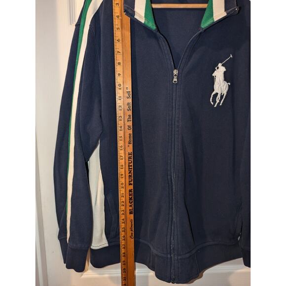 POLO RALPH LAUREN Jacket Mens XL Blue Green White Wimbledon Ball Boy Tennis - Picture 6 of 7